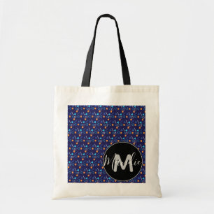 Colorful Palm Tree and Geometric Pattern Tote Bag