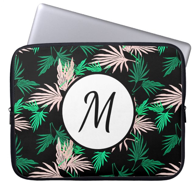 Colorful Palm Tree Leaves Computer Laptop Sleeve (Front)