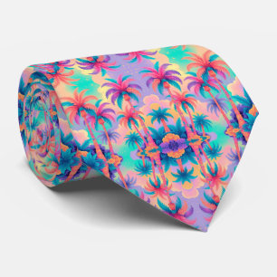 Colorful Palm trees Neck Tie