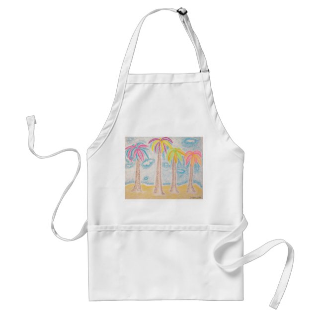 Colorful Palms-apron Adult Apron (Front)