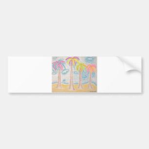 Colorful Palms-bumper sticker