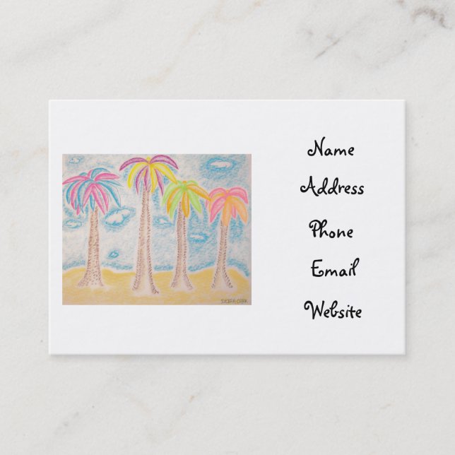 Colorful Palms-business cards (Front)