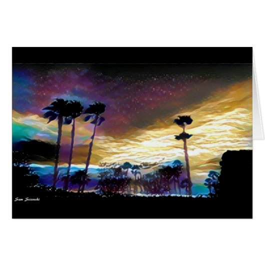Colorful Palms Cards (Front Horizontal)