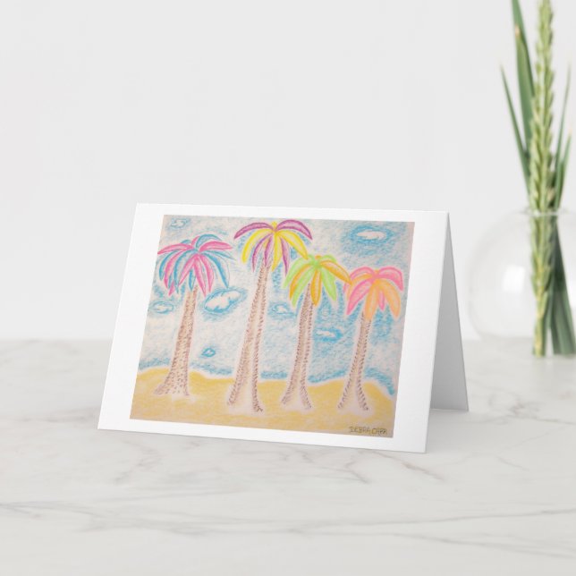 Colorful Palms-greeting card (Front)