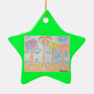 Colorful Palms-star ornament