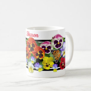 Colorful Pansies Coffee Mug