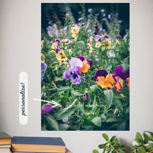 Colorful pansies in a summer country garden poster (Creator Uploaded)