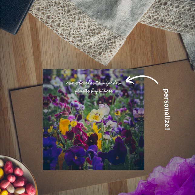 Colorful pansies in bloom in the country garden paperweight (Creator Uploaded)