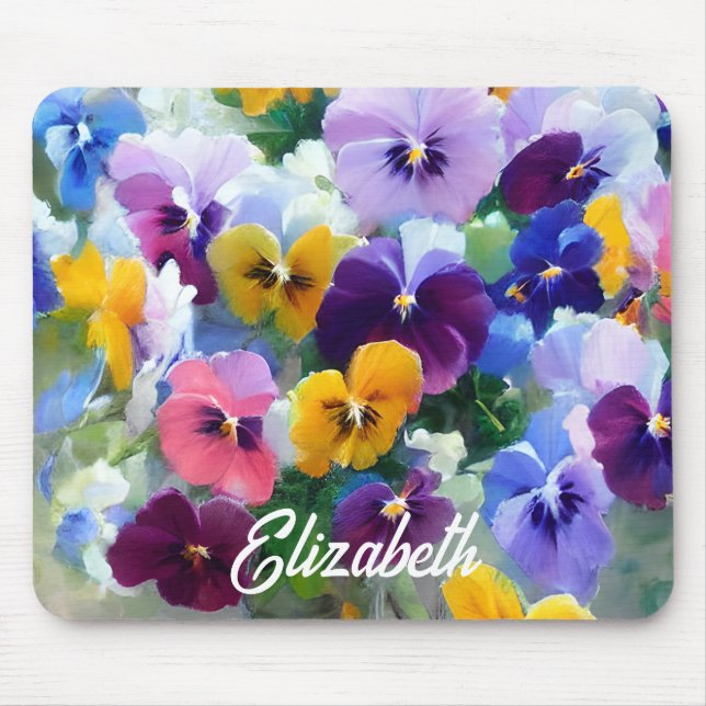 Colorful Pansies  Mouse Pad (Front)