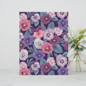 Colorful pansies on deep violet (Standing Front)