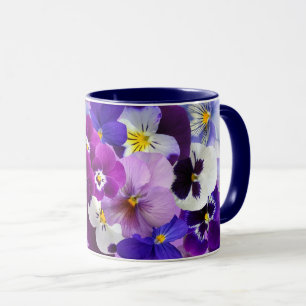 Colorful Pansies, Pretty Flowers, Mug