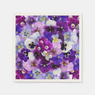 Colorful Pansies, Pretty Flowers, Napkins