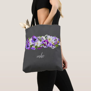 Colorful Pansies Tote Bag