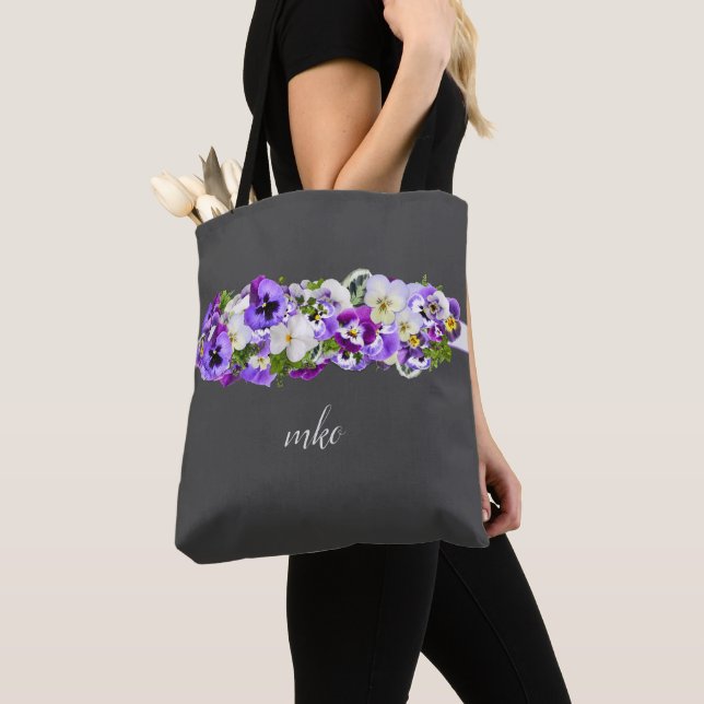 Colorful Pansies Tote Bag (Close Up)