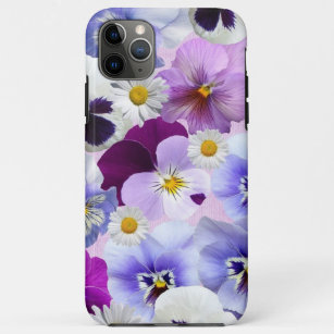 Colorful Pansy and Daisy Flowers   iPhone 11 Pro Max Case