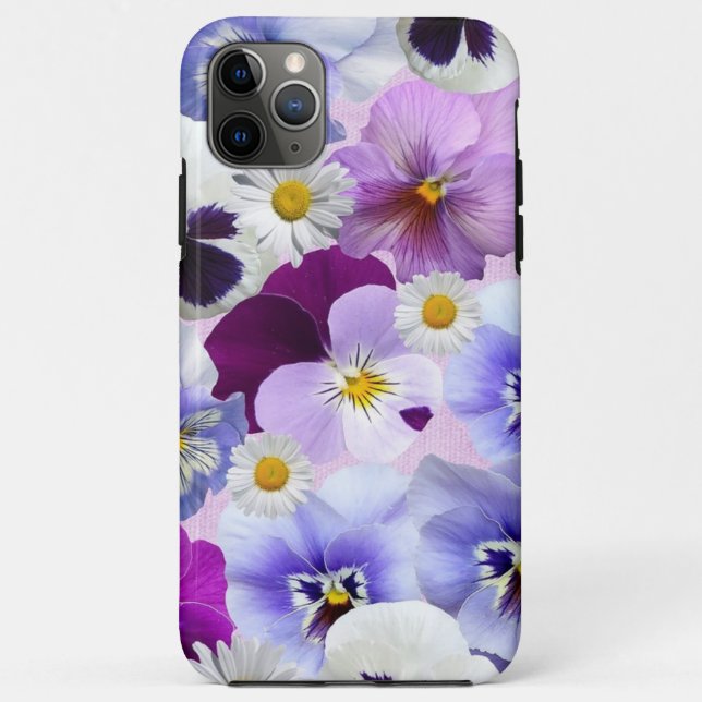 Colorful Pansy and Daisy Flowers   Case-Mate iPhone Case (Back)