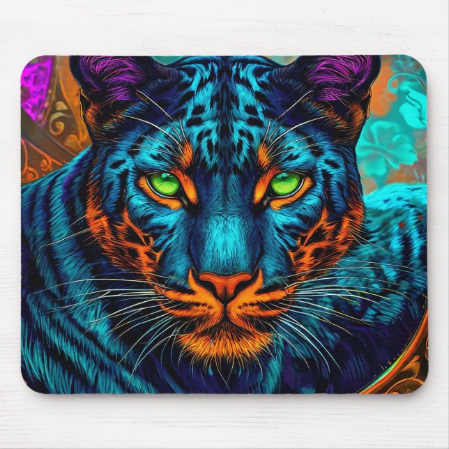 Colorful Panther Mouse Pad (Front)