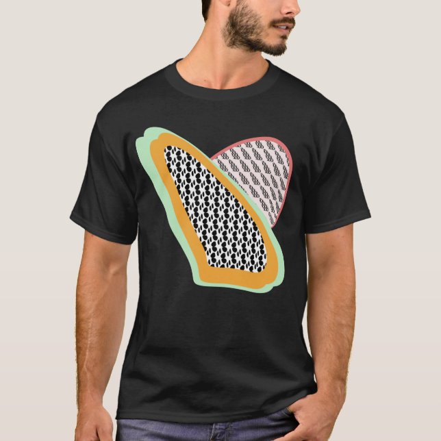 Colorful Papaya and Dragonfruit Summer T-Shirt (Front)