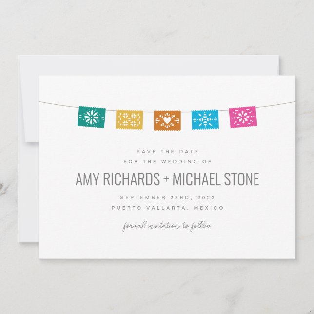 Colorful Papel Flat Card (Front)