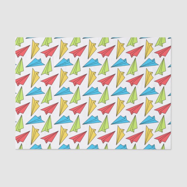 Colorful Paper Airplanes Pattern (Front)