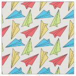 Colorful Paper Airplanes Pattern Fabric