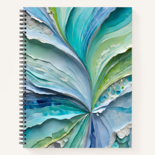 Colorful Paper Collage Art Spiral Notebook