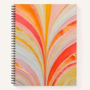 Colorful Paper Collage Art Spiral Notebook