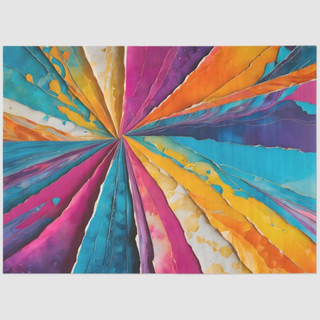 Colorful Paper Collage Art Tissue Paper (Front)