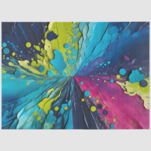 Colorful Paper Collage Art Tissue Paper