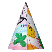 Colorful paper party hats