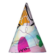 Colorful paper party hats