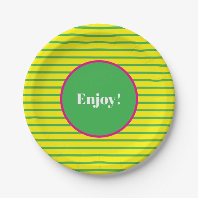 Colorful Paper Party Plates (Front)