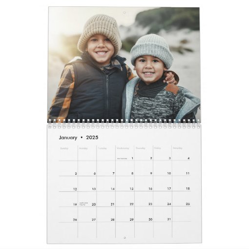 Colorful Paper Trees Christmas Photo Calendar Zazzle