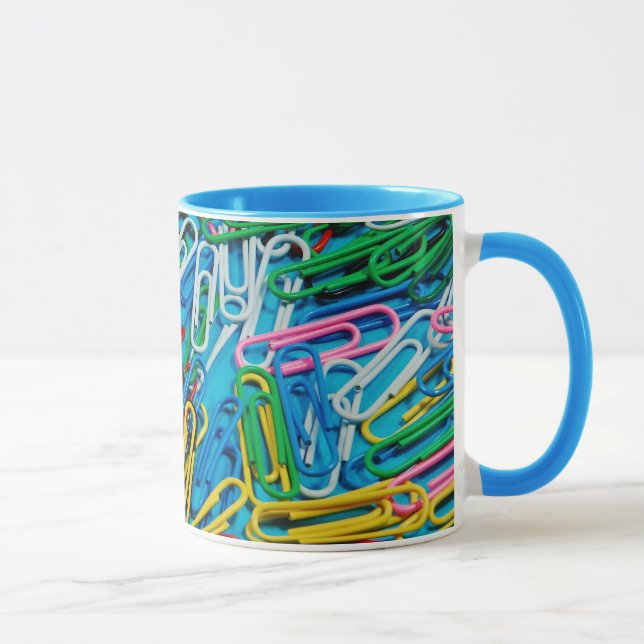 Colorful paperclip design coffee mug (Right)