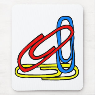 Colorful Paperclips Elementary School Colors Mouse Pad