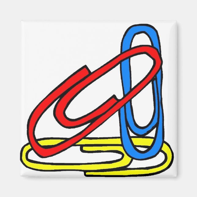 Colorful Paperclips Magnet (Front)