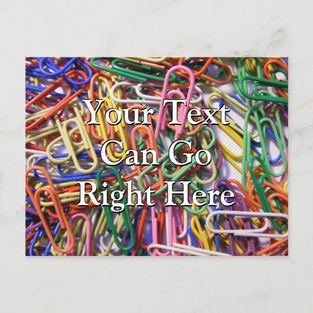 Colorful Paperclips Postcard (Front)