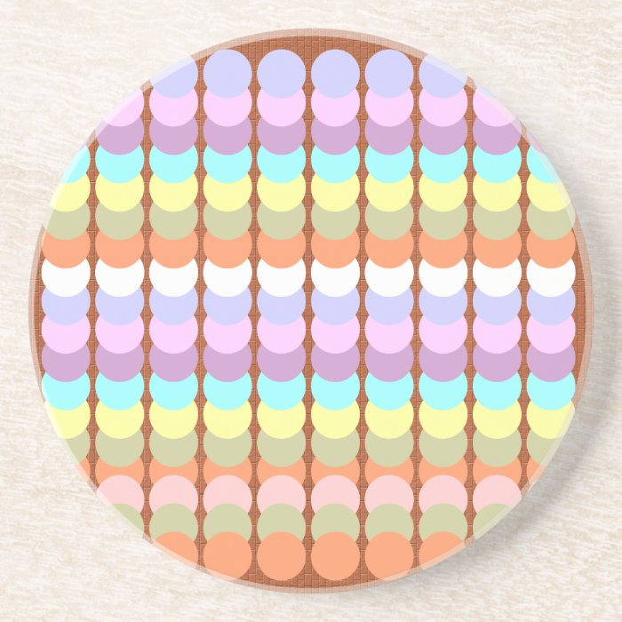 Colorful Papercraft  Punch Dot Patchwork Beverage Coaster