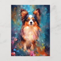 Colorful Papillon dog