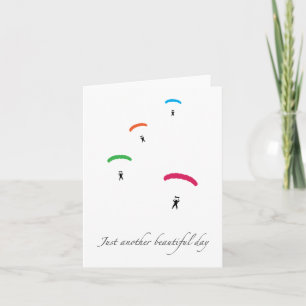 Colorful Parachutes Card