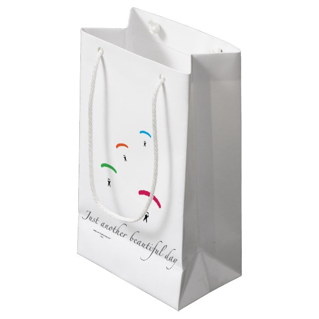 Colorful Parachutes Small Gift Bag (Front Angled)