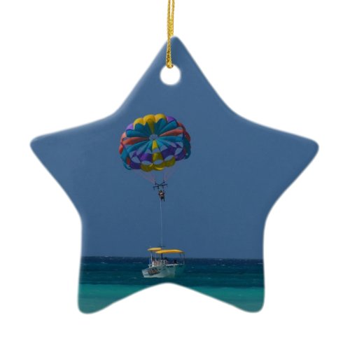 Colorful Parasailing Ceramic Ornament
