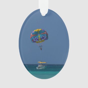 Colorful Parasailing Ornament by WindsurfingGifts at Zazzle
