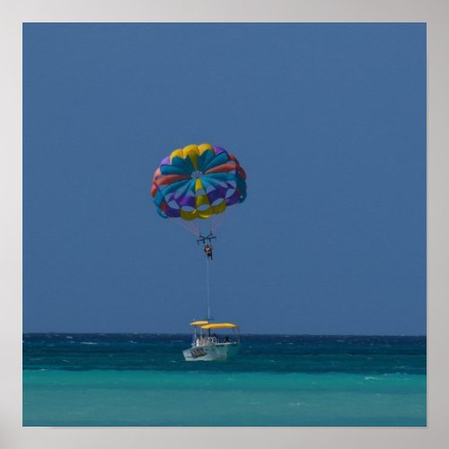 Colorful Parasailing Poster