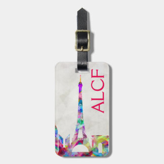 Colorful Paris Luggage Tag
