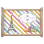 Colorful Paris Macaron Eiffel Tower Monogram