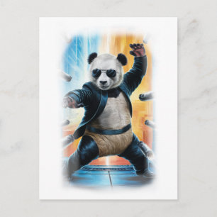 Colorful Parody Movie Design on a White Holiday Postcard
