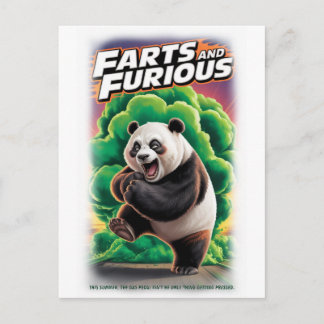 Colorful Parody Movie on a White Holiday Postcard