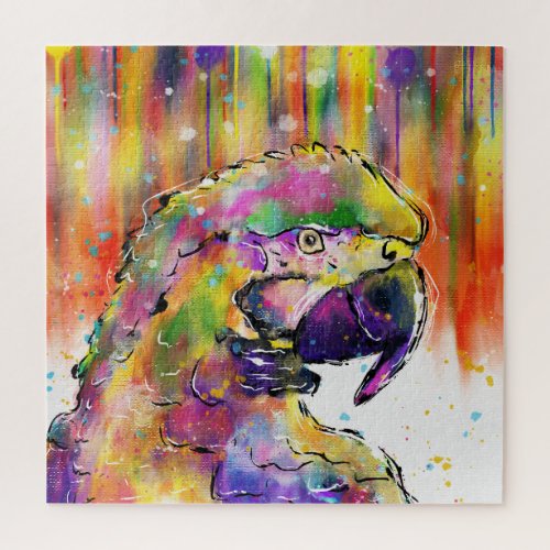 Colorful Parrot Abstrac Jigsaw Puzzle