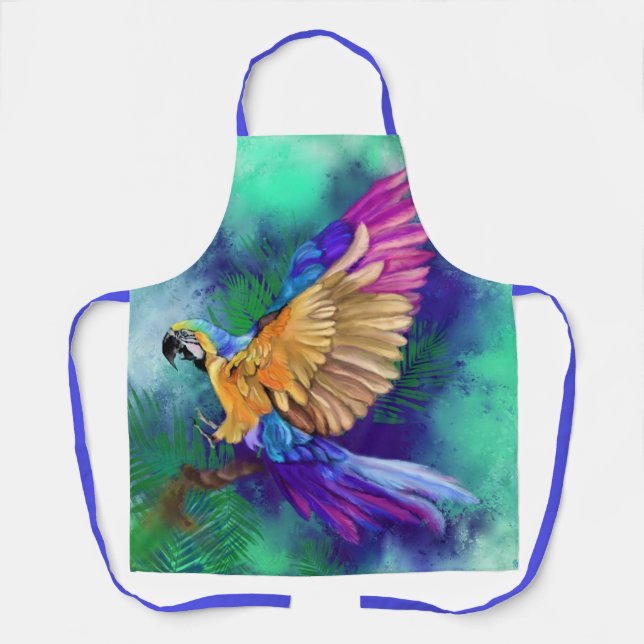 Colorful Parrot Apron (Front)